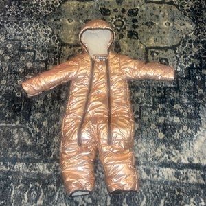 Steve Madden snowsuit gold, metallic rose gold shinny warm